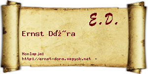 Ernst Dóra névjegykártya